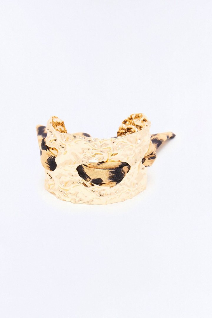 Wild At Heart Cuff Bracelet - Gold/Brown