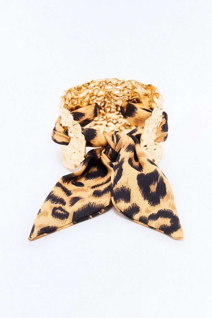 Wild At Heart Cuff Bracelet - Gold/Brown