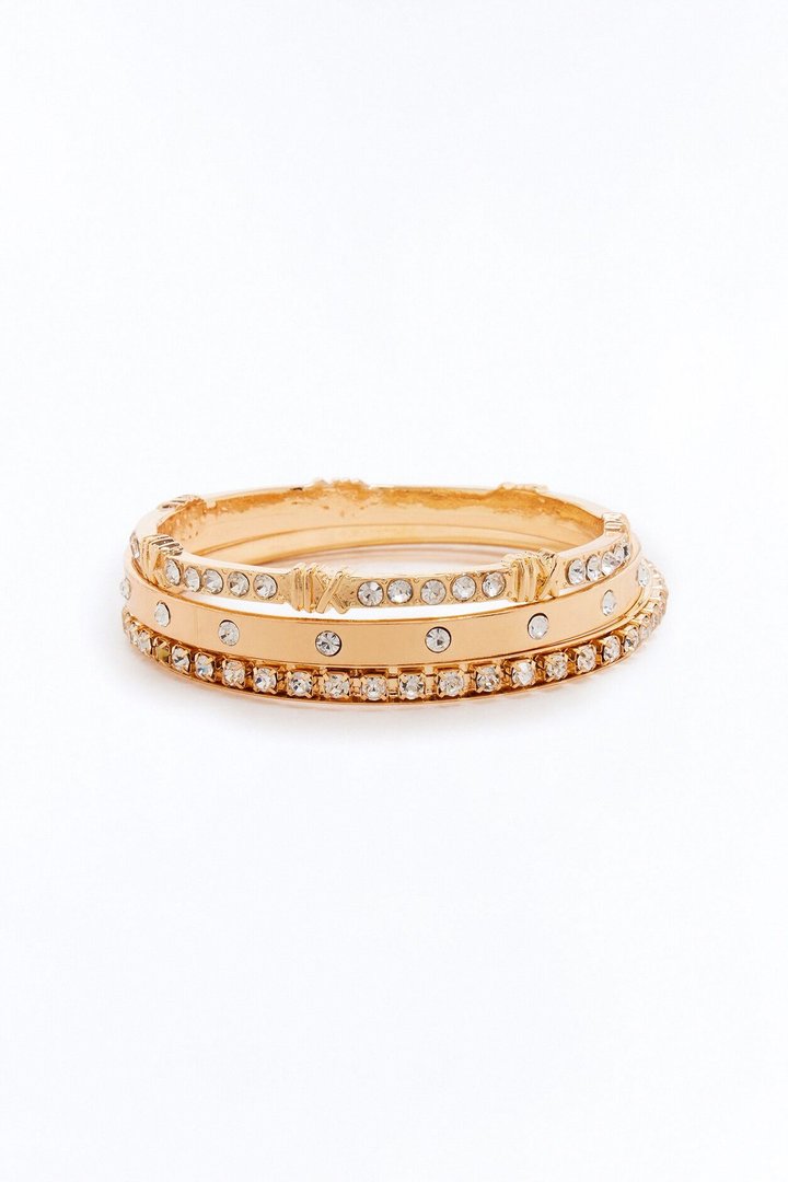 Simple Desire 3 Piece Bracelet Set - Gold