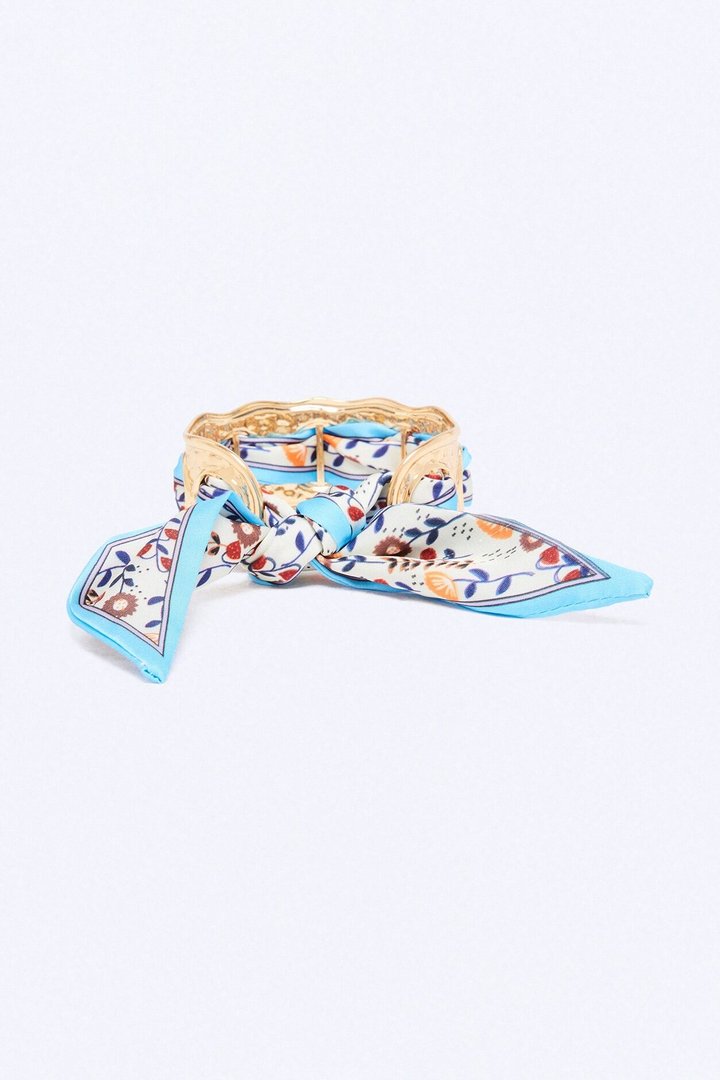 Capri Cuff Bracelet - Gold/Blue