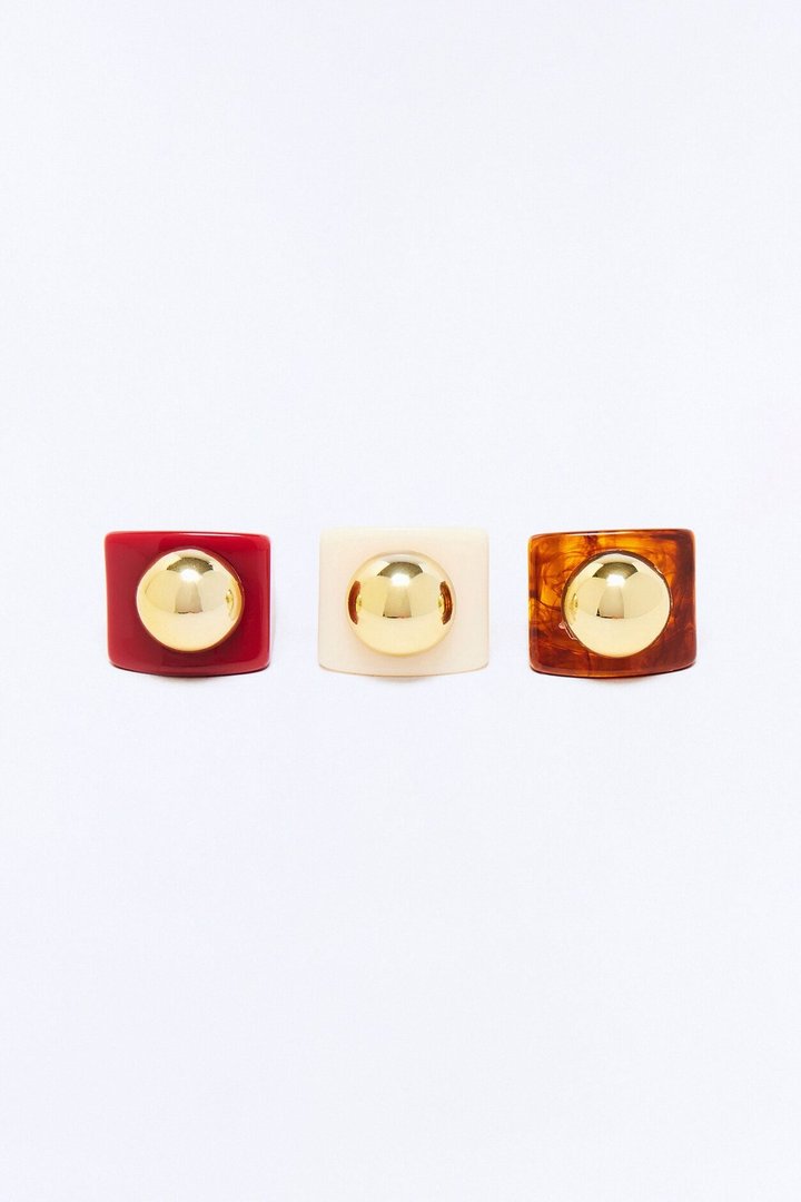 Mystic Woman 3 Piece Ring Set - Multi Color