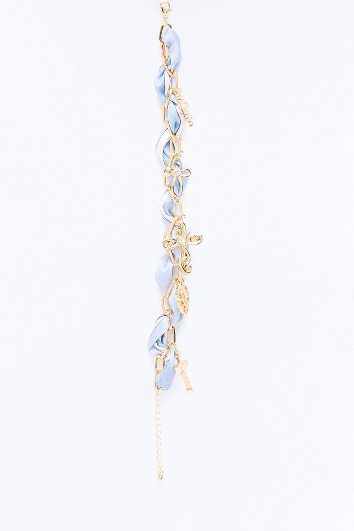 Divine Charm Bracelet - Gold/Blue