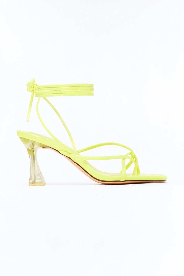 Dodie Wrap Up Heels - Yellow