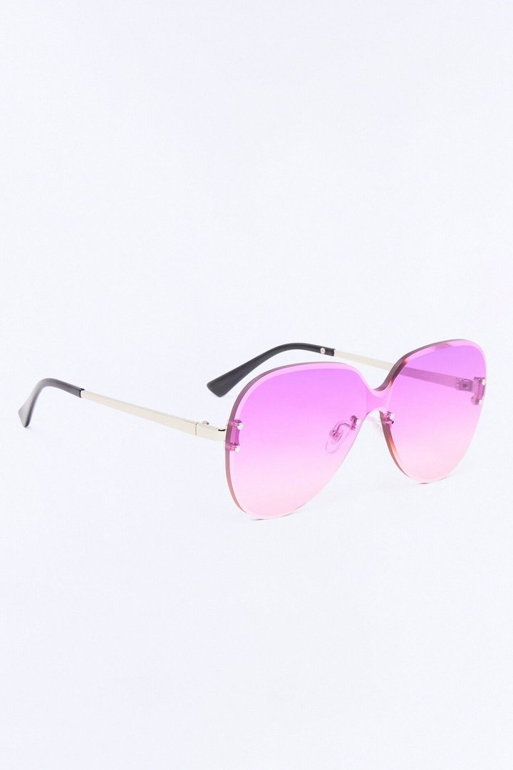 Hot Heart Breaker Sunglasses - Silver/Purple