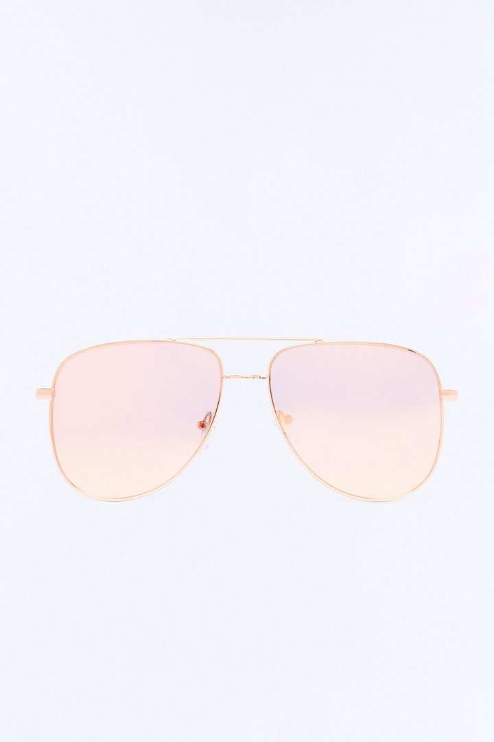 Maverick Aviator Sunglasses - Rose Gold