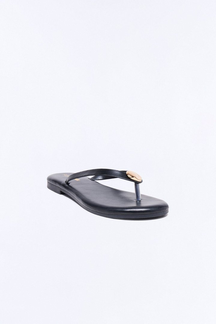 Kacee Stud Flip Flops - Black