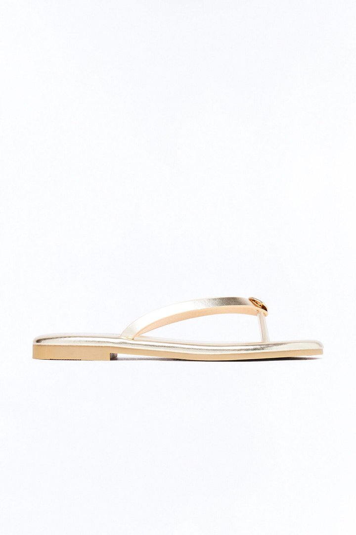 Kacee Stud Flip Flops - Gold