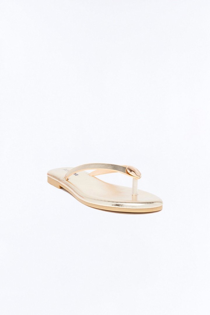 Kacee Stud Flip Flops - Gold
