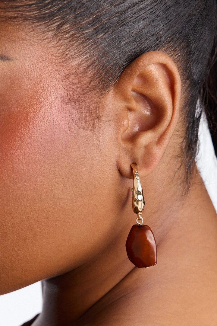 Restore Balance Drop Earrings - Gold/Brown