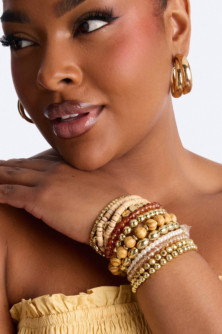 Blush Mirage 12 Piece Bracelet Set - Gold/combo