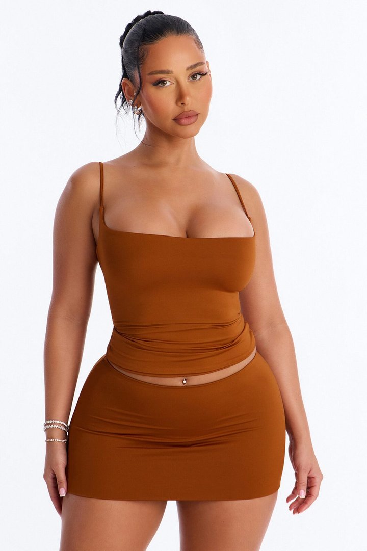 Contour Double Lined Cami Top - Copper