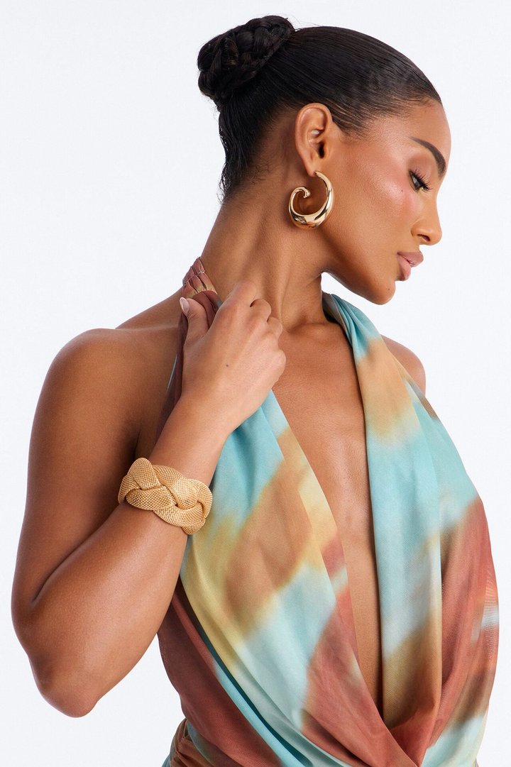 Tangled Up In You Cuff Bracelet - Gold