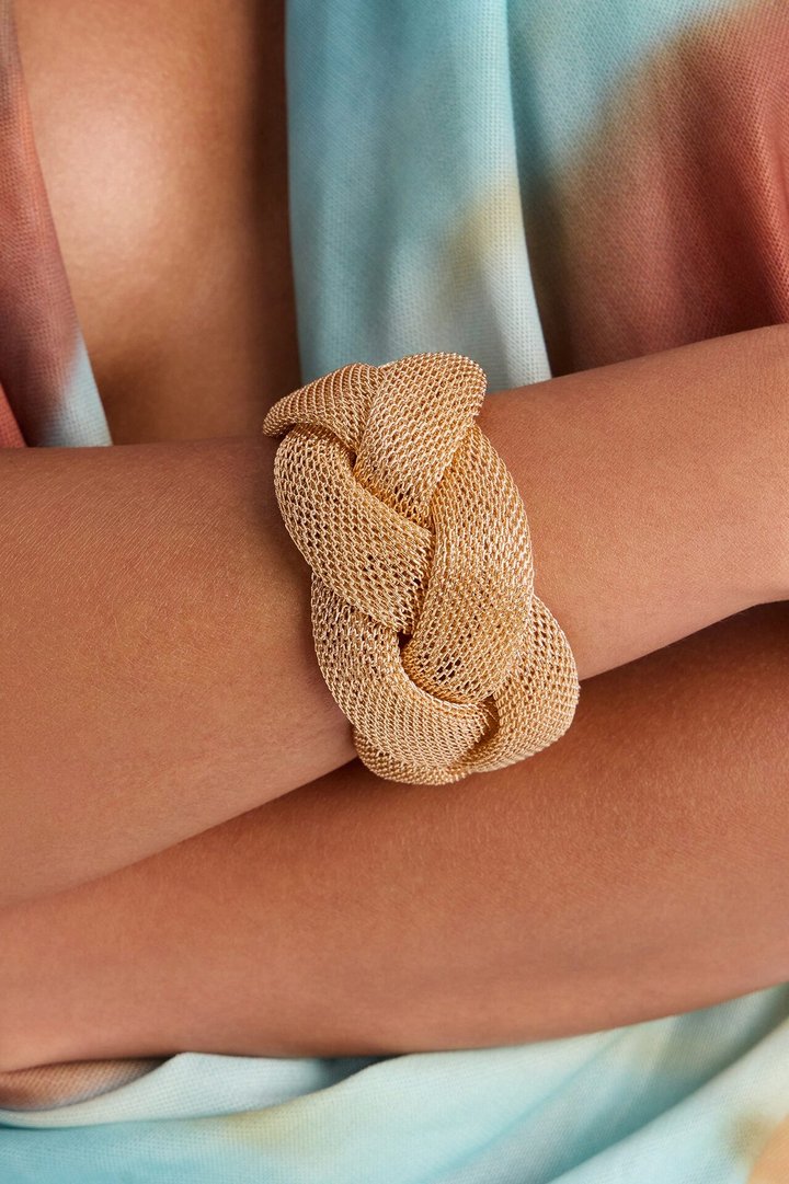 Tangled Up In You Cuff Bracelet - Gold