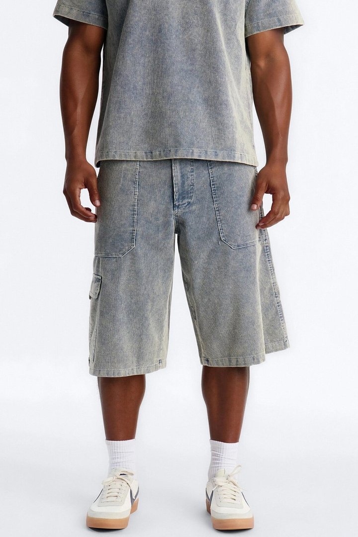 Ohio Corduroy Baggy Short - Blue