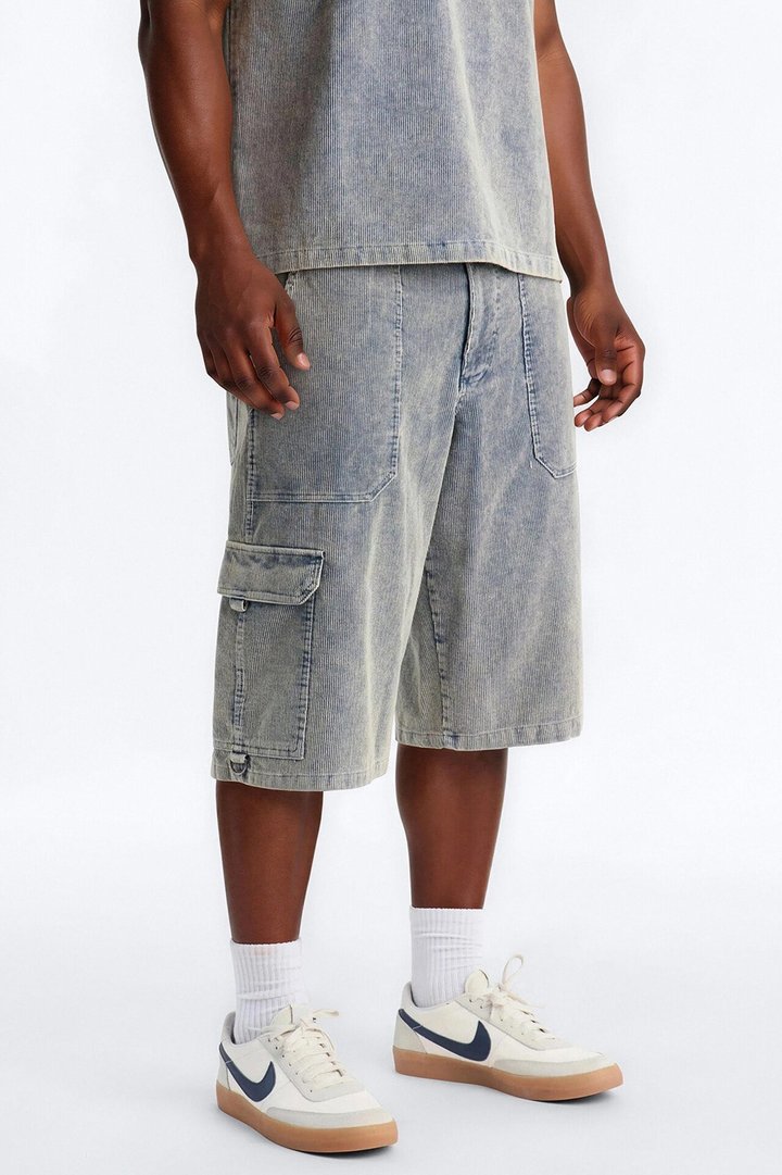 Ohio Corduroy Baggy Short - Blue