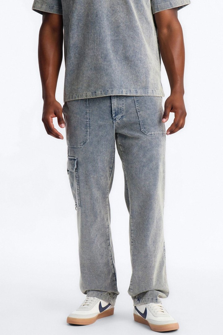 Ohio Corduroy Straight Pant - Blue