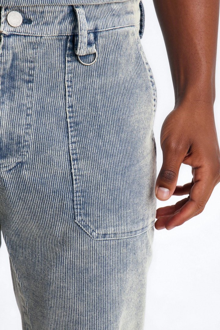 Ohio Corduroy Straight Pant - Blue