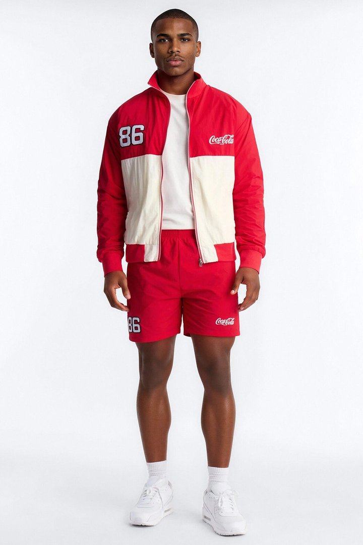 Coca Cola Warm Up Track Jacket - Red/combo