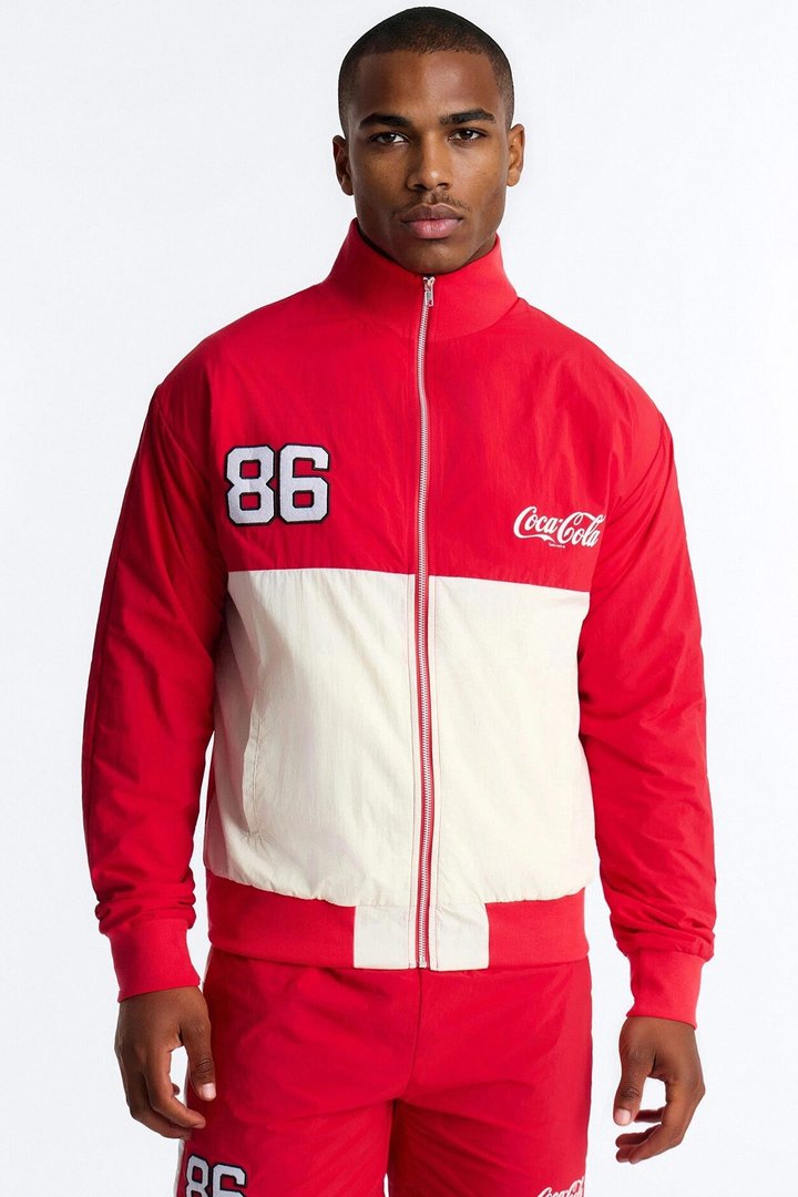 Coca Cola Warm Up Track Jacket - Red/combo