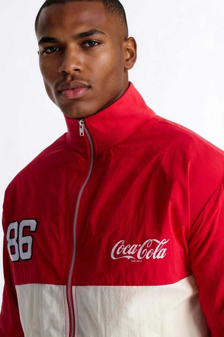 Coca Cola Warm Up Track Jacket - Red/combo