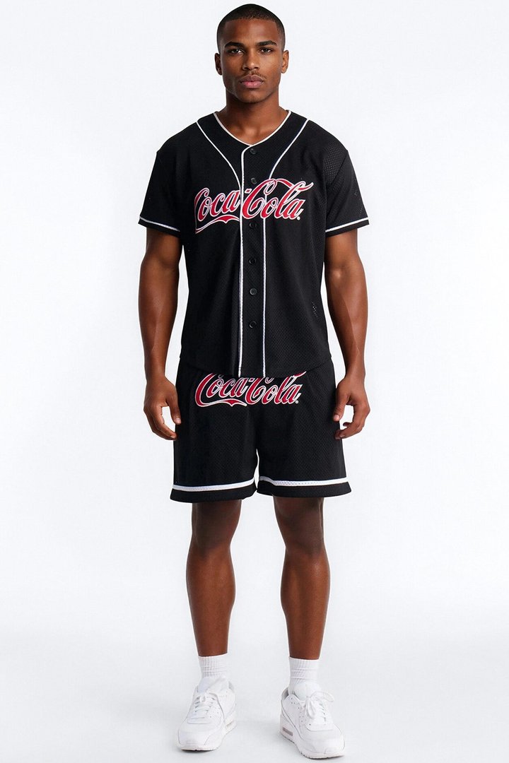 Coca Cola Patch Mesh Short - Black