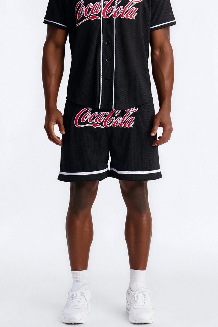 Coca Cola Patch Mesh Short - Black