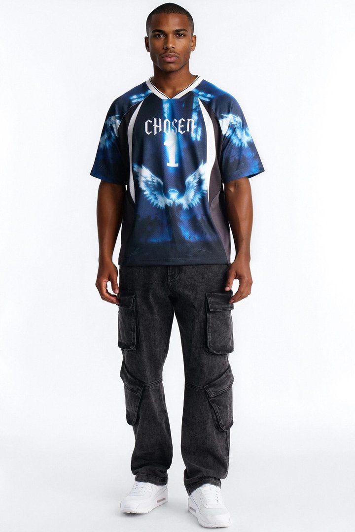 Chosen 1 V Neck Soccer Jersey - Black/combo