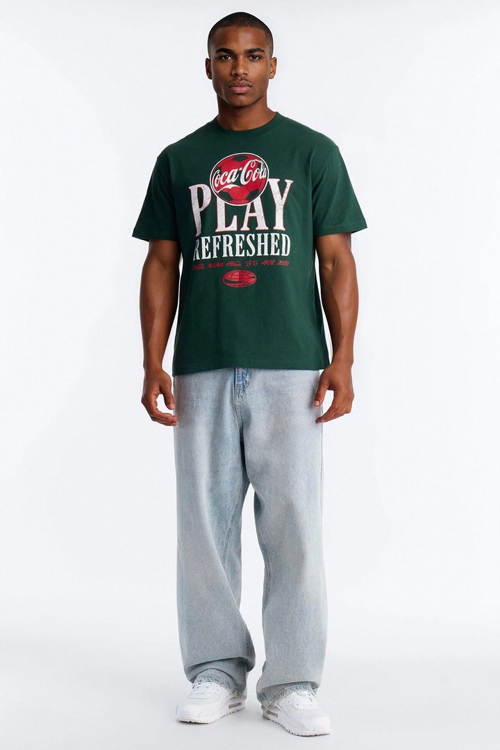 Coca Cola Soccer Heavy Weight Short Sleeve Tee - Green