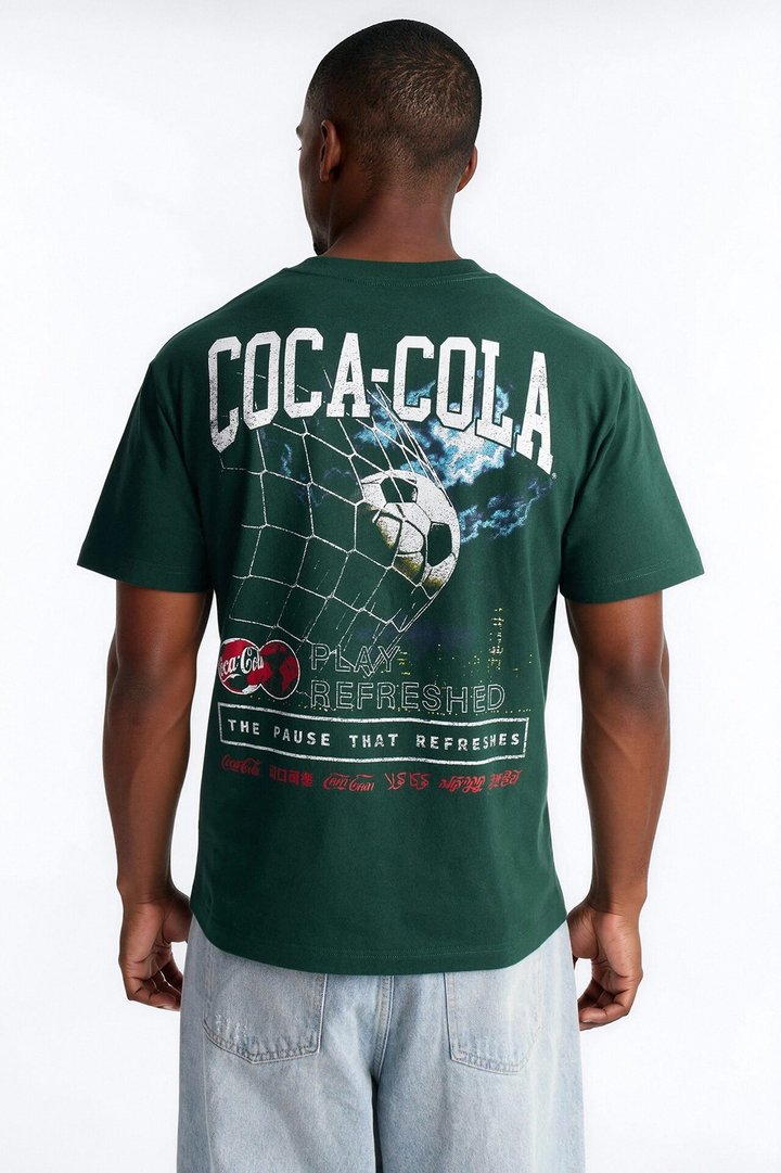 Coca Cola Soccer Heavy Weight Short Sleeve Tee - Green