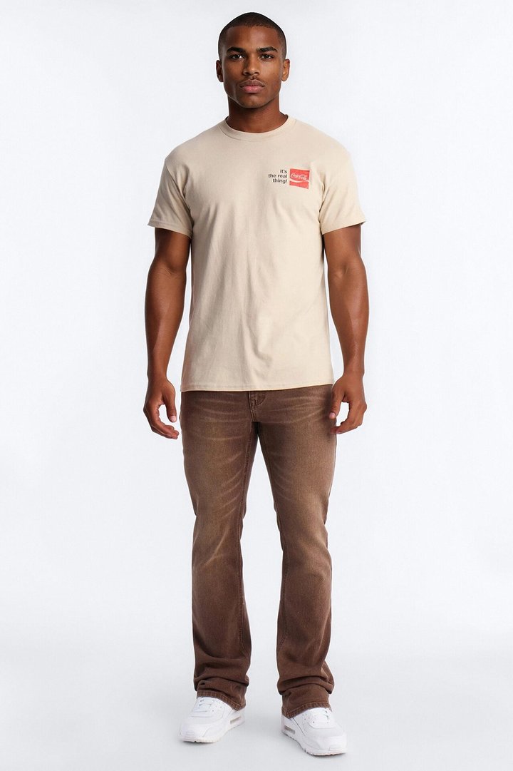 Coca Cola Race Heavy Weight Short Sleeve Tee - Cream