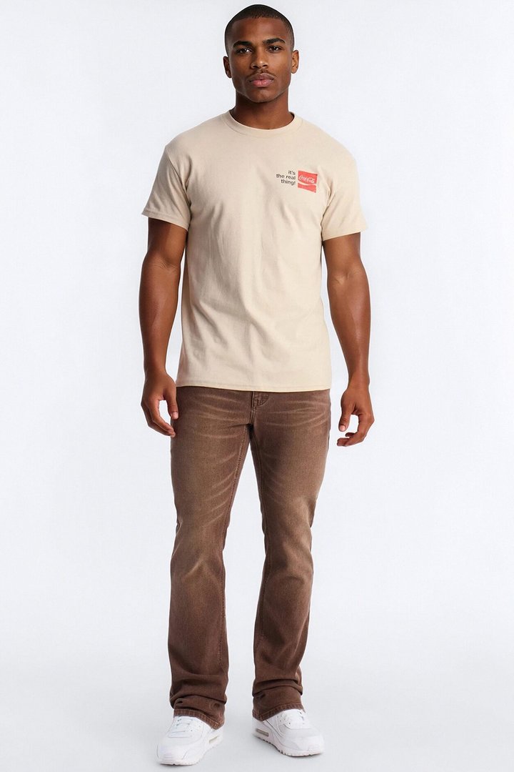Essential Hue Stacked Skinny Flare Stretch Jean - Brown