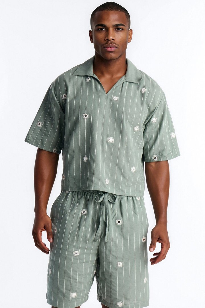Relaxed Mirror Mirage Polo - Olive