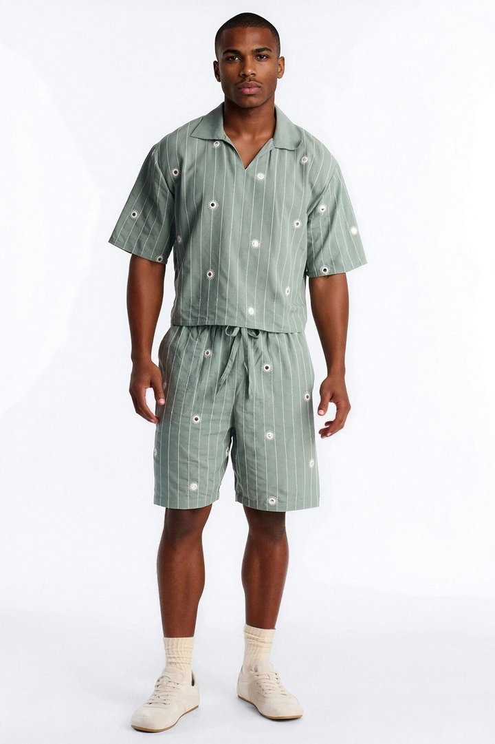 Relaxed Mirror Mirage Polo - Olive