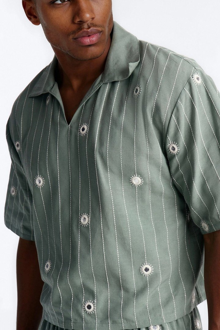 Relaxed Mirror Mirage Polo - Olive