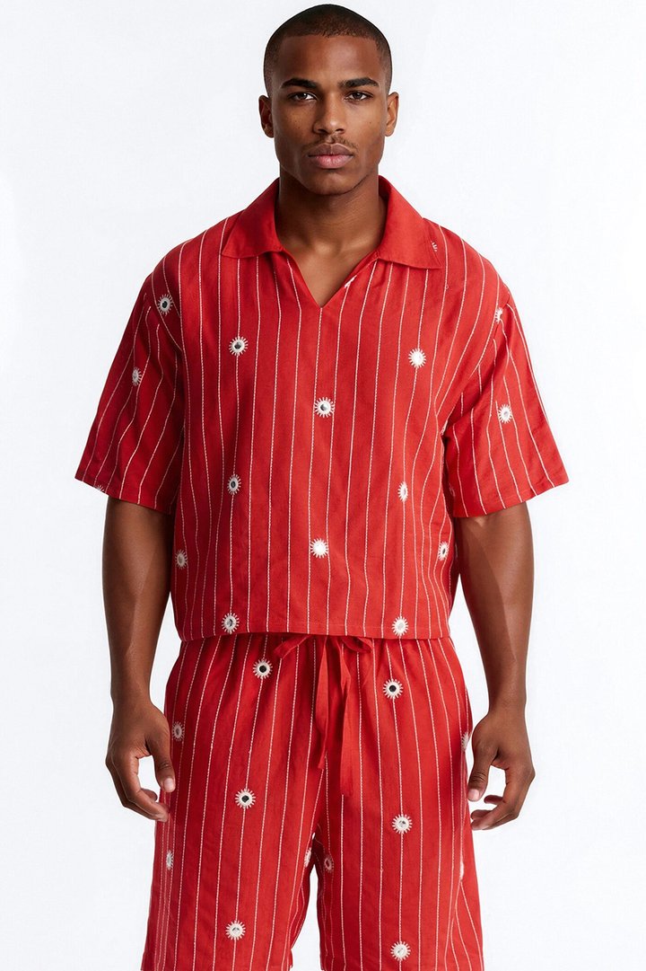 Relaxed Mirror Mirage Polo - Red