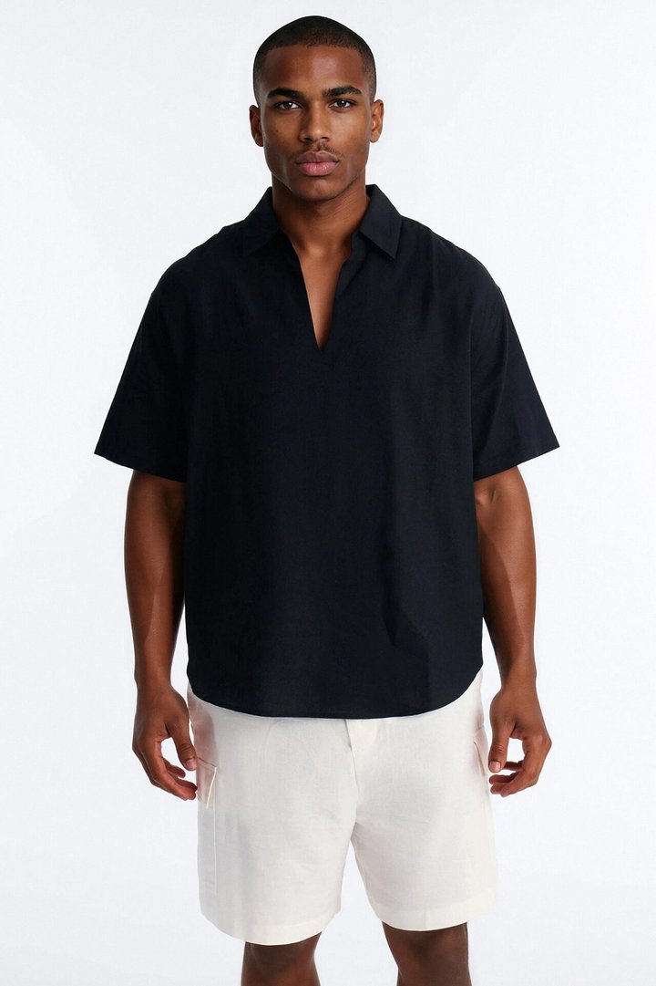 Bahamas Easy Flow Short Sleeve Shirt - Black