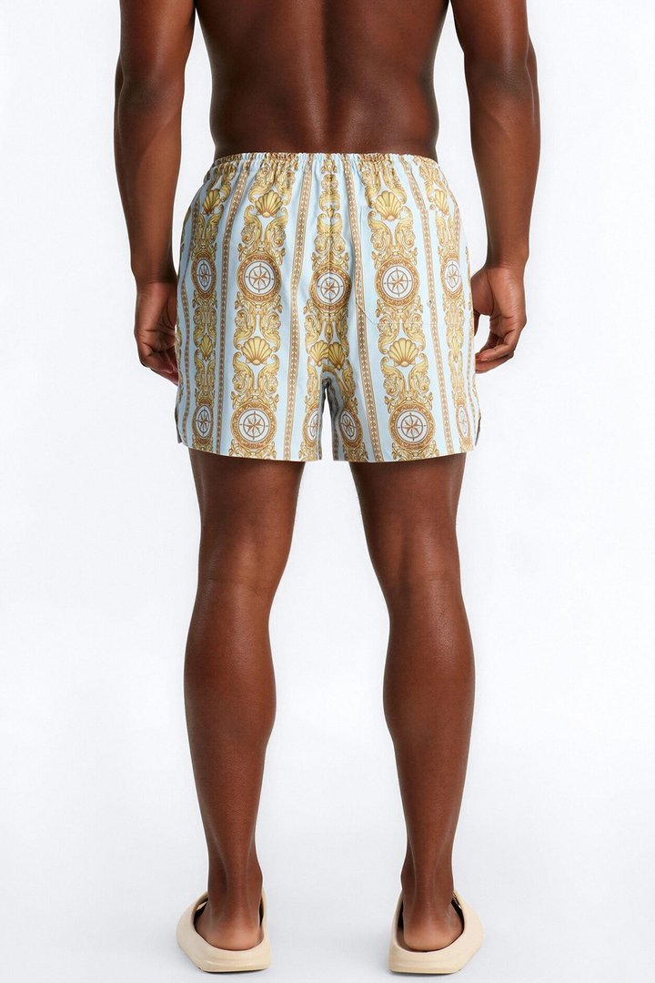Beyond The Sea Swim Trunk 4″ - Light Blue