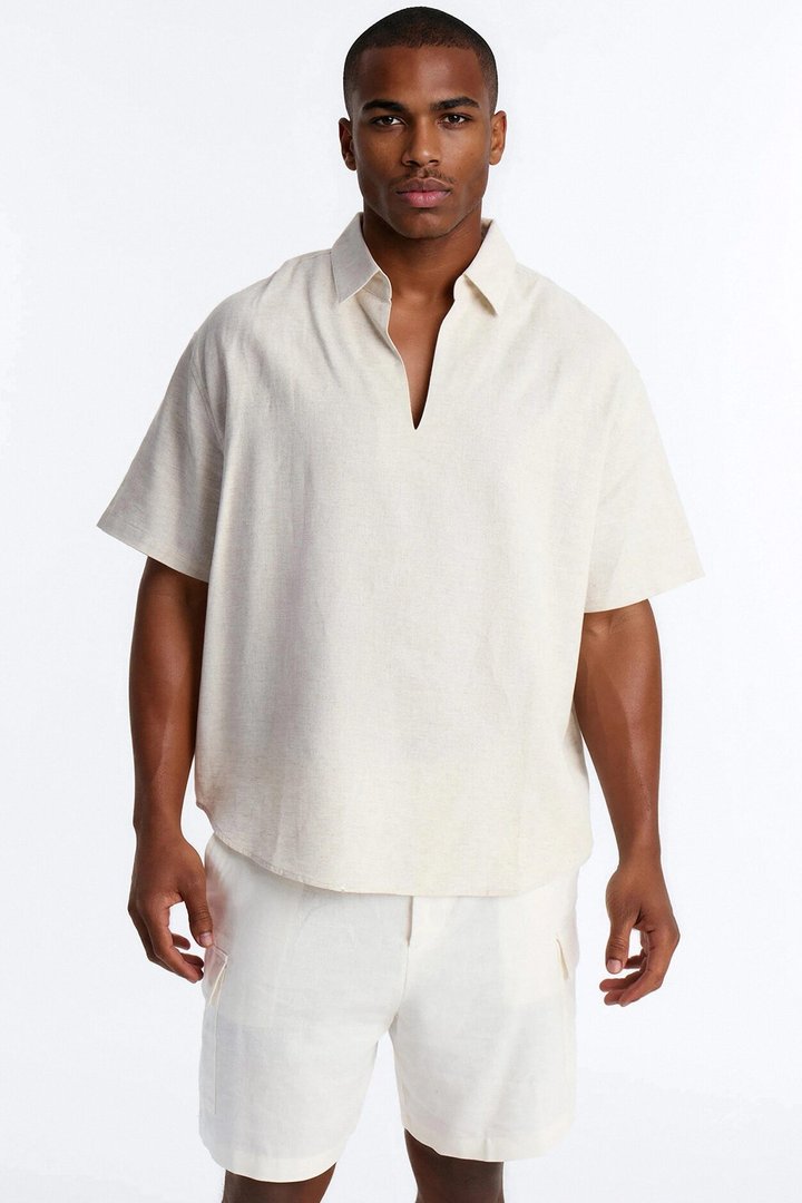 Bahamas Easy Flow Short Sleeve Shirt - Oatmeal