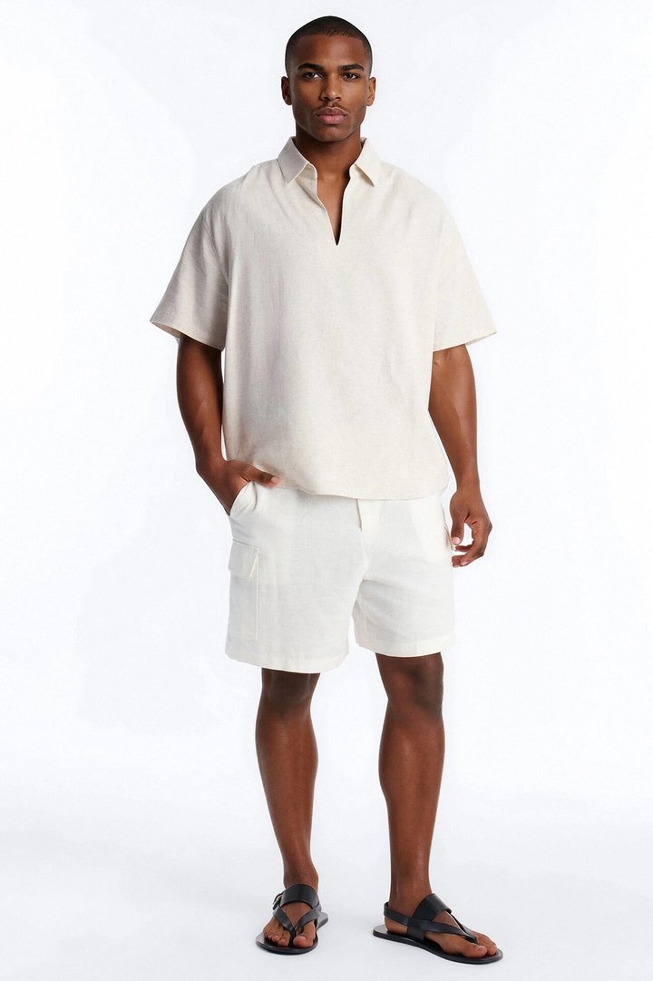 Bahamas Easy Flow Short Sleeve Shirt - Oatmeal