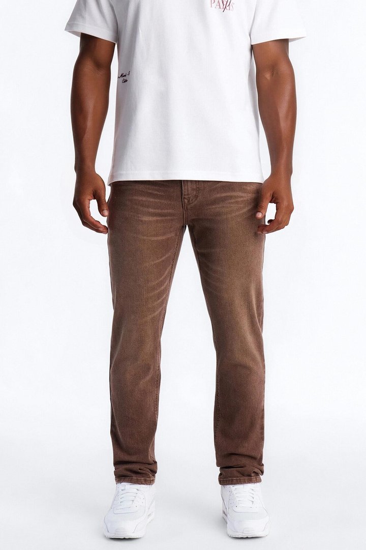 Essential Hue Slim Stretch Jean - Brown