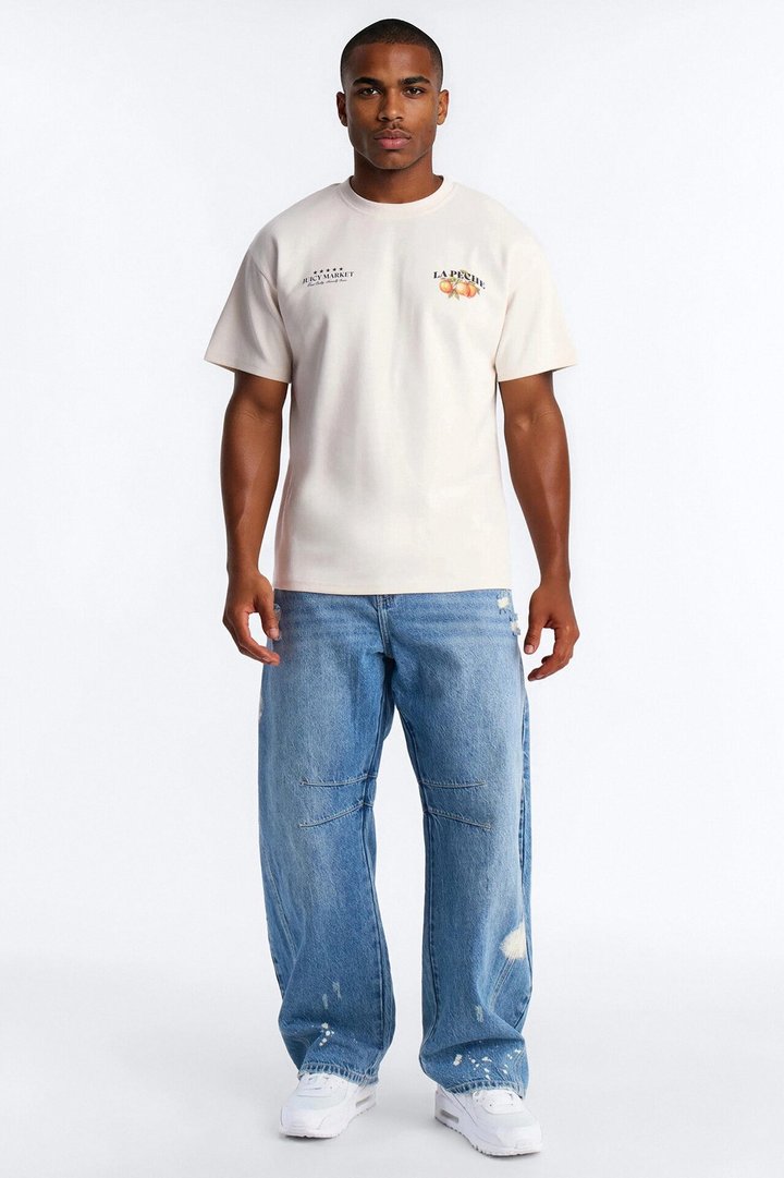 La Peche Juicy Market Short Sleeve Tee - Sand
