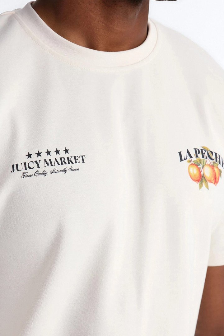 La Peche Juicy Market Short Sleeve Tee - Sand
