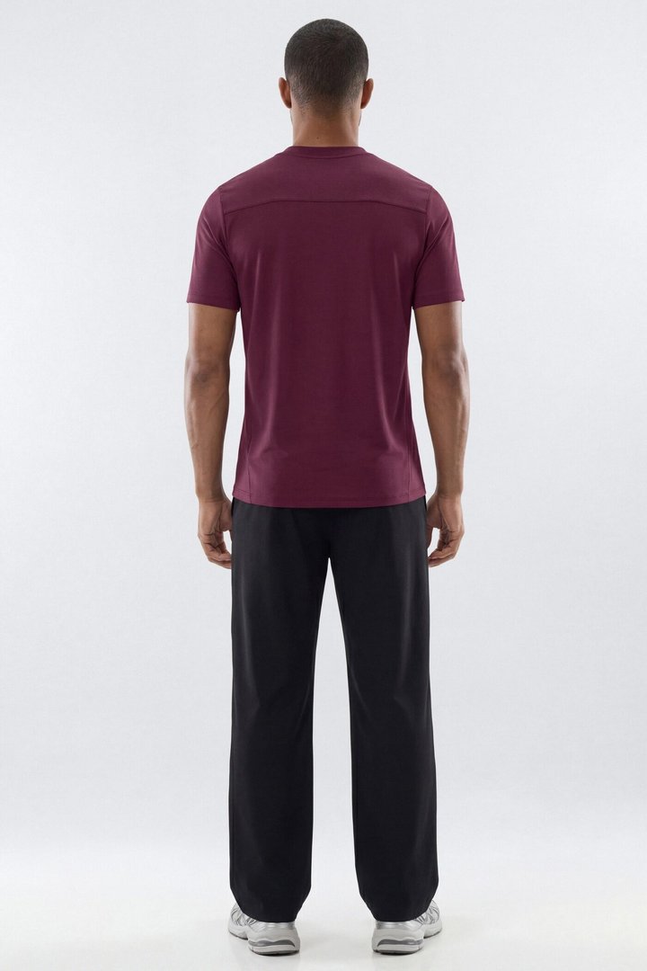 HexTech™ Crew Neck Active Top - Merlot