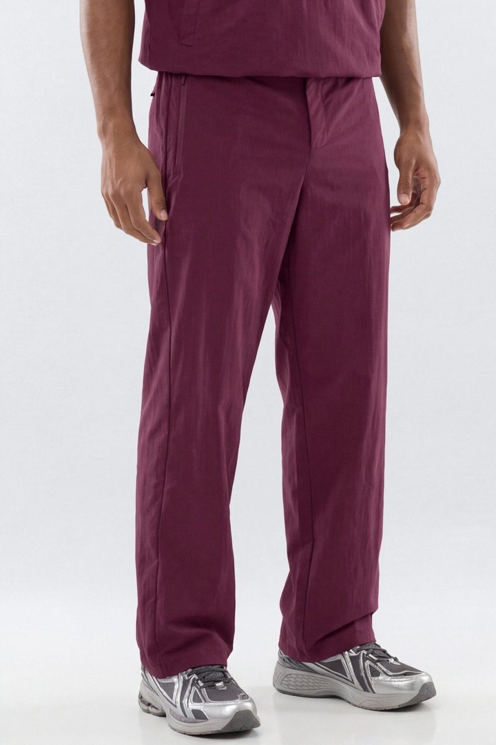 CoreNylon 32″ Front Snap Active Pants - Merlot