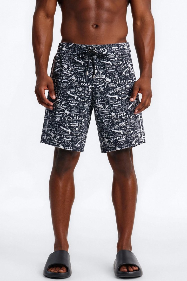 Outlaw Tides Board Short 9″ - Black