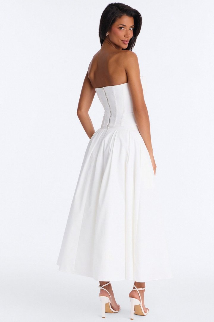 Romance Hour Corset Skirt Set - White