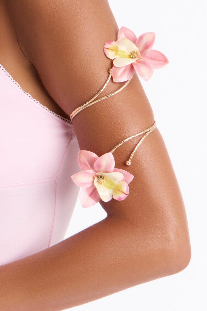 Sweet Bloom Arm Cuff - Pink