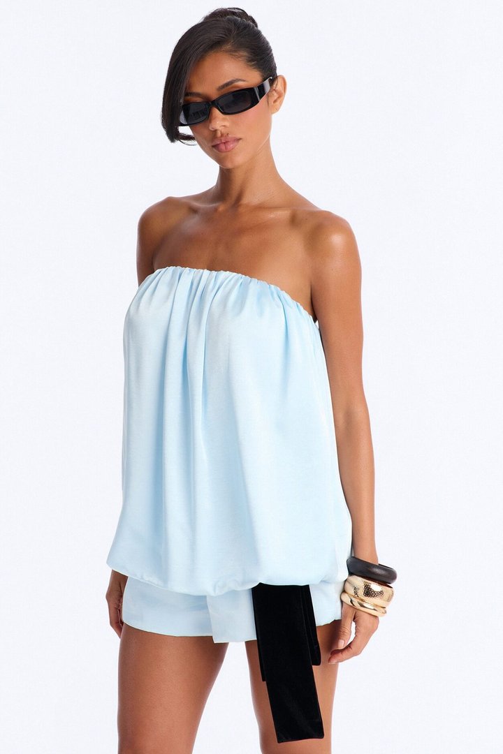Stella Bubble Romper - Blue