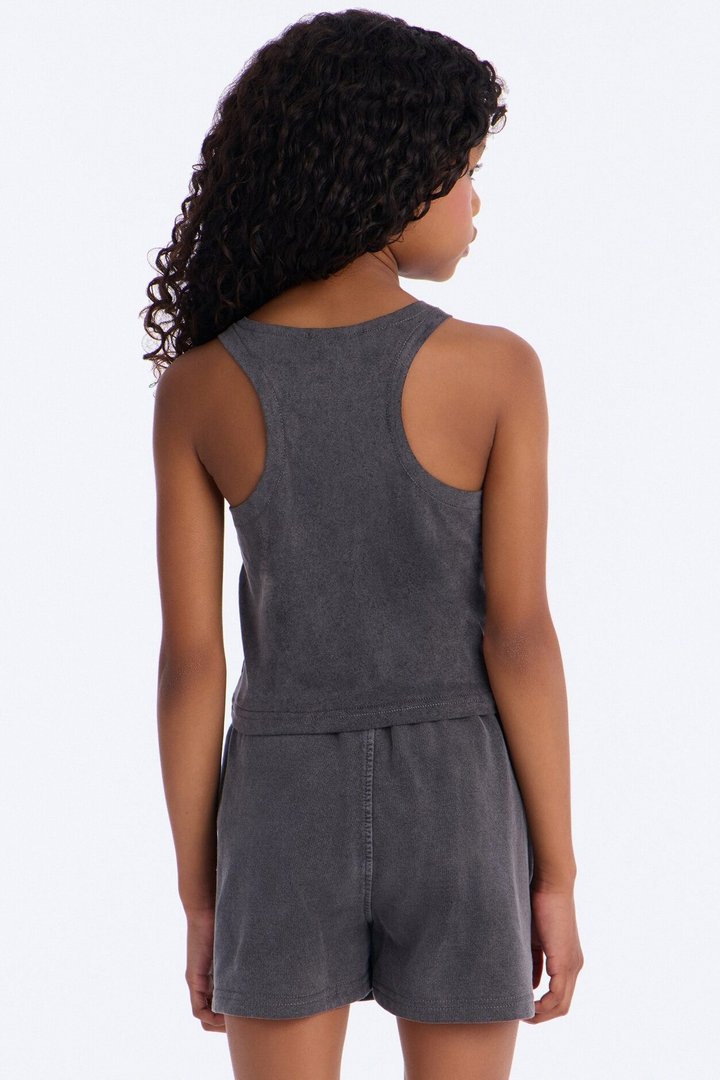 Mini Relax And Chill Short Set - Charcoal