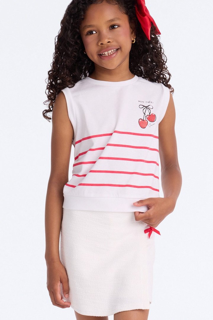 Mini Happiest Days Skort Set - White/combo